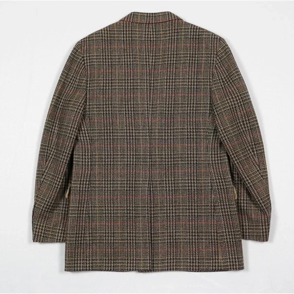 VTG Bill Blass Signature 38S Tweed Gun Club Check Sport Coat Men's 1980s 90s USA